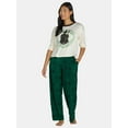 thumbnail image 1 of Wicked Women’s and Women’s Plus Elphaba Print Pajama Set, 2-Piece, Sizes XS-2X, 1 of 5