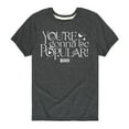 thumbnail image 1 of Wicked - You'Re Gonna Be Popular - Boys Toddler and Youth Short Sleeve Graphic Tee, 1 of 5