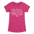 thumbnail image 1 of Wicked - You'Re Gonna Be Popular - Girls Toddler and Youth Fitted Short Sleeve Graphic Tee, 1 of 5