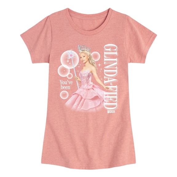 Wicked - You've Been Glindafied - Girls Toddler and Youth Fitted Short Sleeve Graphic Tee