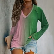 TYWOEHF Wicked sweatshirt Women's Long Sleeve V-Neck Wicked Printed Casual Basic Tops