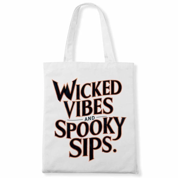 Wicked vibes and spooky sips. Sweets Halloween Canvas Bag 1Pc