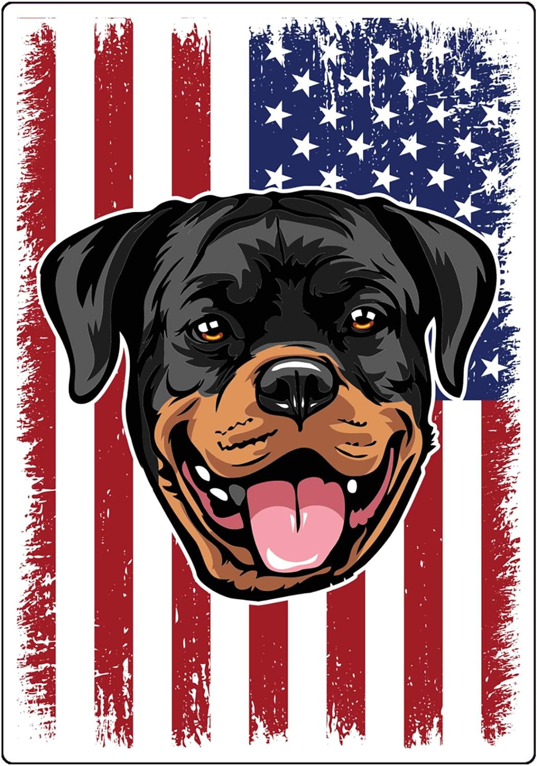 WickedGoodz American Flag Rottweiler Vinyl Decal - Dog Breed Bumper ...