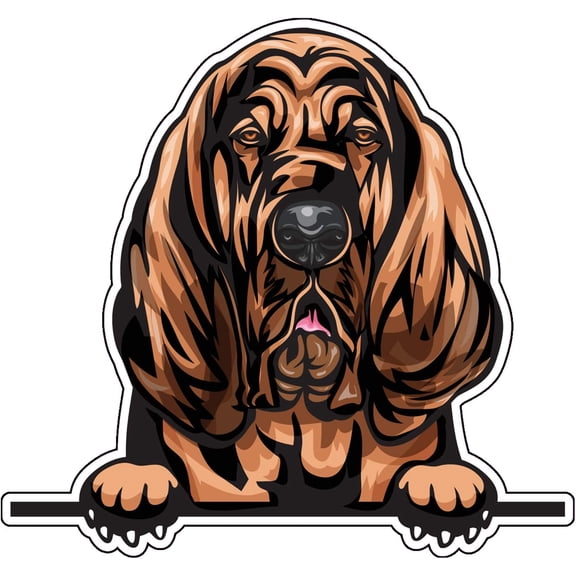 WickedGoodz Bloodhound Vinyl Decal - Dog Breed Bumper Sticker - for Laptops Tumblers Windows Cars Trucks Walls
