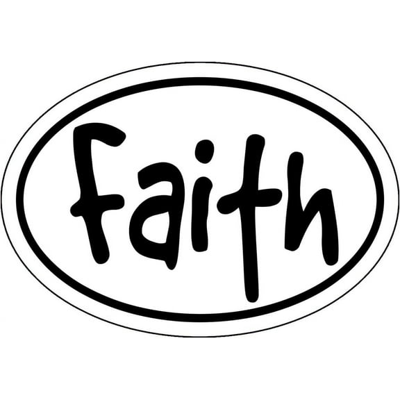 WickedGoodz Faith Decal - Faith Bumper Sticker - for Laptops Tumblers Windows Cars Trucks Walls