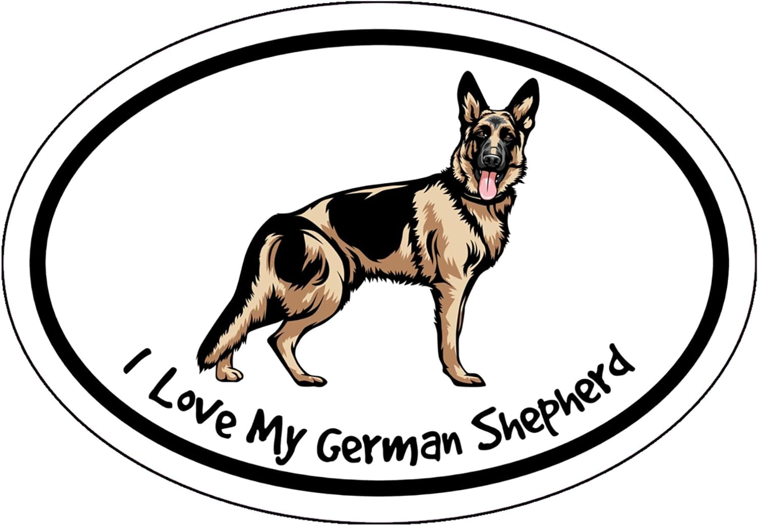 "I Heart My Black & Tan Coonhound" Vinyl Decal - White Gloss Die-Cut Sticker For Cars, Laptops, Windows (3.4" X 7")