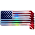 thumbnail image 1 of WickedGoodz Patriotic Flag Hockey Stick Holographic Decal - Ice Hockey Bumper Sticker - for Laptops Tumblers Windows Cars Trucks Walls, 1 of 4