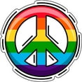 thumbnail image 1 of WickedGoodz Peace Symbol Vinyl Decal - Rainbow Bumper Sticker - for Laptops Tumblers Windows Cars Trucks Walls, 1 of 4