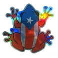 thumbnail image 1 of WickedGoodz Puerto Rican Flag Frog Holographic Vinyl Decal - Tree Frog Bumper Sticker - Proud Puerto Rico Sticker, 1 of 4