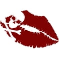 thumbnail image 1 of WickedGoodz Red Skull Lips Vinyl Decal - Pirate Bumper Sticker - for Laptops Tumblers Windows Cars Trucks Walls, 1 of 4