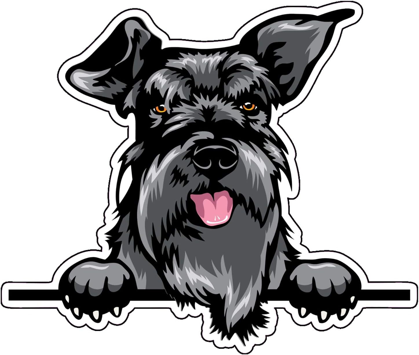 WickedGoodz Smiling Schnauzer Vinyl Decal - Dog Breed Bumper Sticker ...