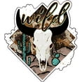 thumbnail image 1 of Wickedgoodz Wild Cow Skull Vinyl Decal - Western Bumper Sticker - for Laptops Tumblers Windows Cars Trucks Walls, 1 of 5