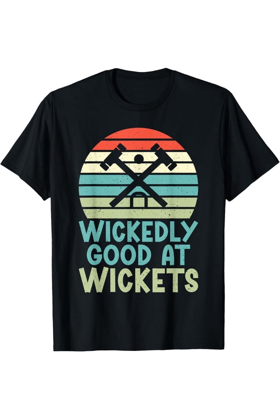Wickedly Good at Wickets Croquet T-Shirt