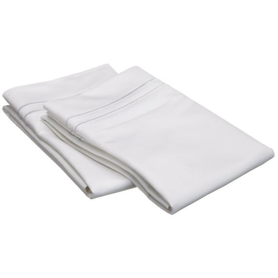 Wickenden 800 Thread Count Bedding Egyptian Cotton Pillow Cases, 2PC Embroidered Pillowcase Set by Impressions - Standard