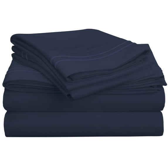 Wickenden 800 Thread Count Bedding Egyptian Cotton Sheets & Pillowcases, 4-Piece Embroidered Deep Pocket Sheet Set by Impressions - California King
