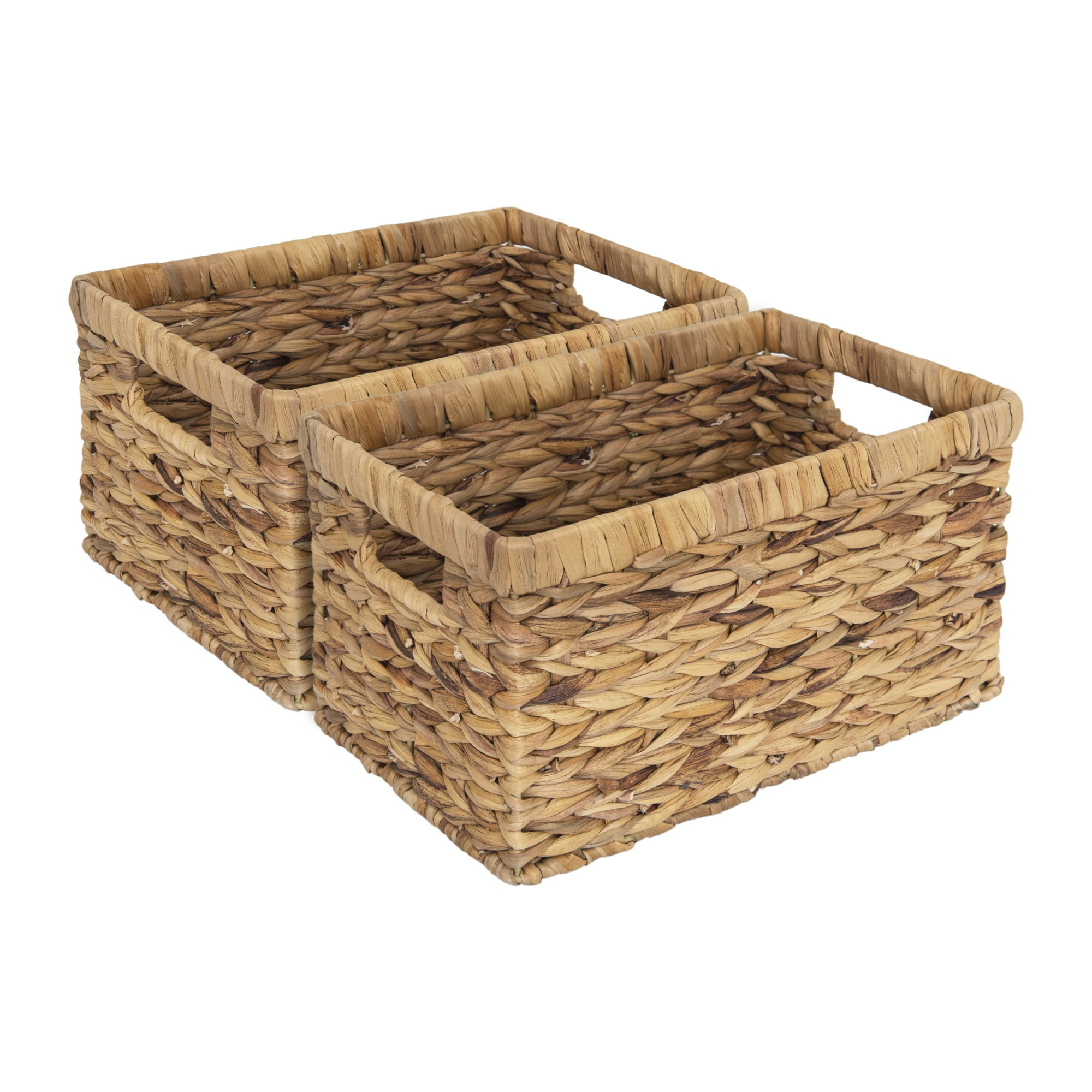 Wicker Basket, Baskets for Organizing, Storage Basket with Builtin