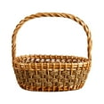 thumbnail image 1 of Wicker Basket Brown Woven Basket Portable Flower Baskets for Bride Girl,Floral Packaging Woven Basket,Flower Arrangement Baskets, 1 of 20