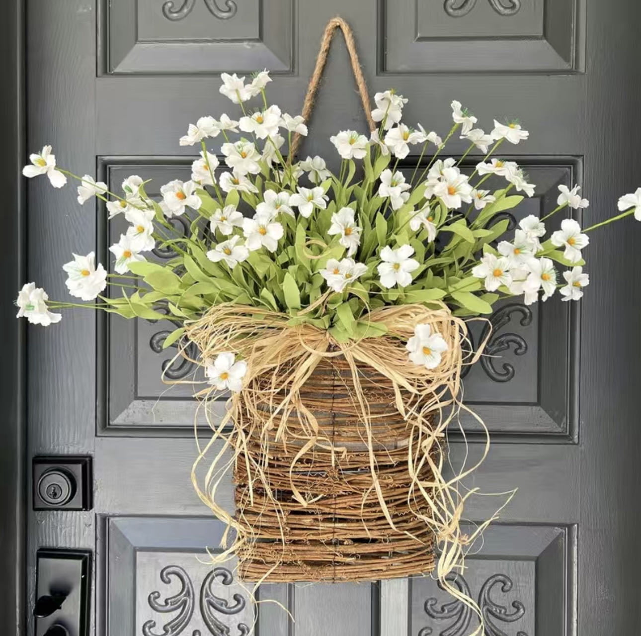 Shop Front Door Basket Wreaths for Seasonal and Festive Decor