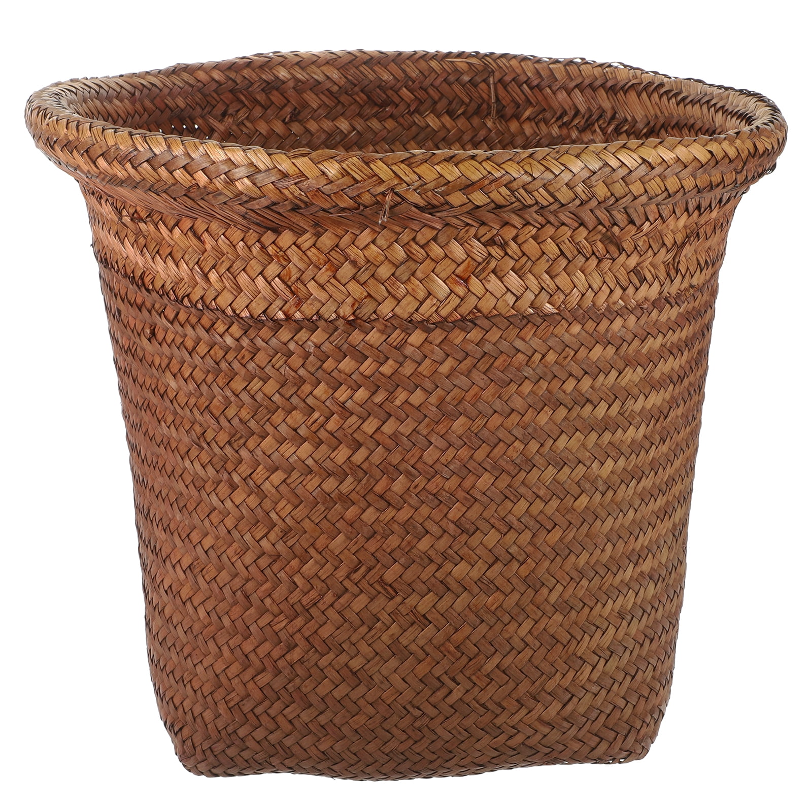 Wicker Baskets Straw Storage Bathroom Garbage Can Rustic Planter L Jute ...