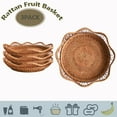 thumbnail image 1 of Wicker Baskets for Kitchen Counter, Fruit Bread Bowl Basket,Natural Woven Rattan Serving Baskets,3PCS,9"X9"X2", 1 of 7
