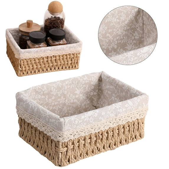 Wicker Bird Nest Bowl (Decorative Aviary Accessory, Desktop Budgie Organizer), Woven Storage Basket Organizes Craft Supplies Attractively, Bird Nest For Cage Nest Nest For Bird(#B), By Kingtowag