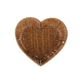 thumbnail image 1 of Wicker Bread Basket, Heart Shaped Handwoven Storage Basket for Fruit Basket Vegetables Cosmetics in Home Restaurant & Bakery, 10x11in, 1 of 7