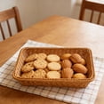 thumbnail image 1 of Wicker Bread Basket for Serving, Wicker Fruit Basket, Easter Eggs Baskets, Eco-Friendly Sturdy Handwoven Storage Baskets for Kitchen, Store, Restaurant, Party, 1 of 7