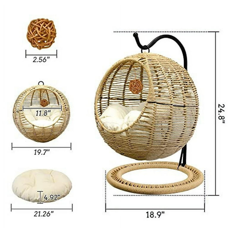 Wicker cat basket pets at shops home