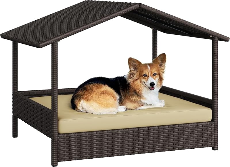 Rattan Dog House And Crate For Small Breeds photo