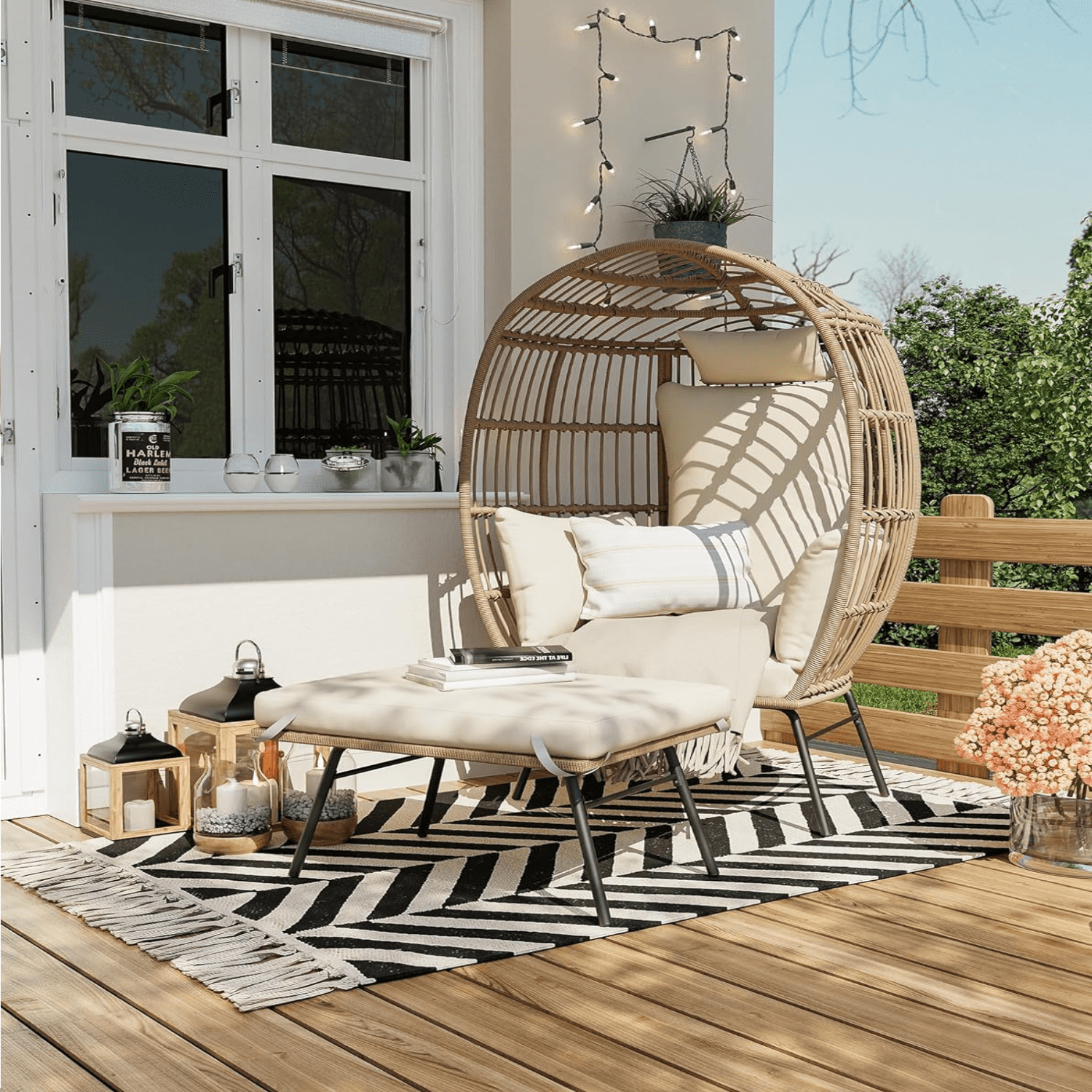 Sofa Recliner Egg Chair Recliner Wicker Egg Chair With Ottoman