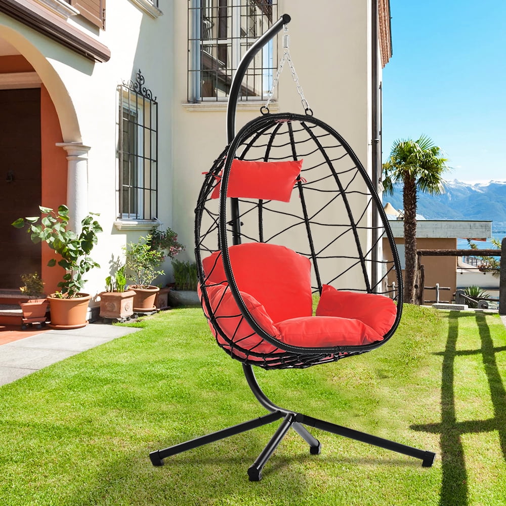 Outdoor Swing Chair Outdoor Hanging Lounger Wicker Egg Hanging