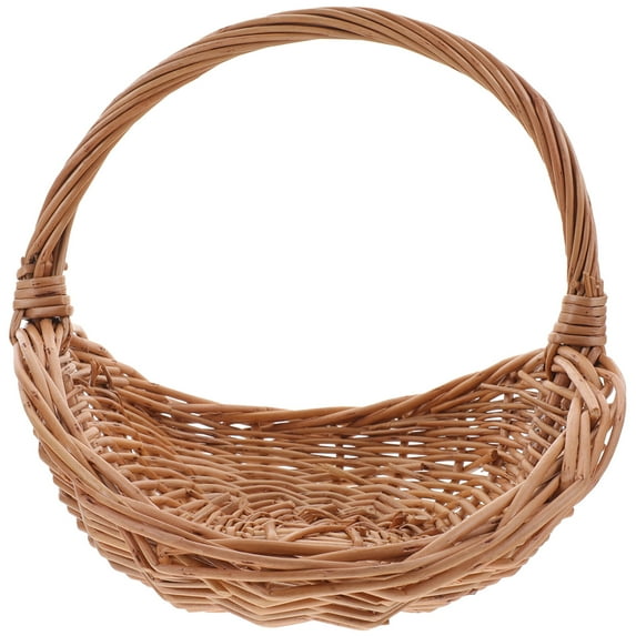 Wicker Fruit Basket with Handle for Home & Outdoor Parties