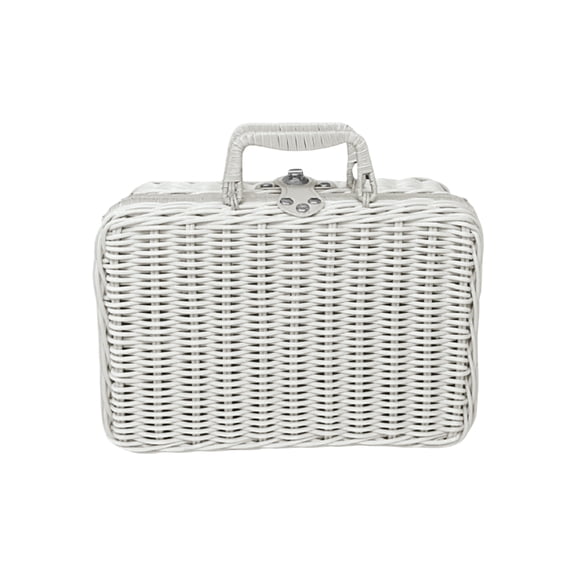 Wicker- Handheld Storage Case With Carry Handle, Suitable For Versatile Use Picnics, Easter Egg Hunts, Home Organization, Outdoor Activities, Decor & Storage, Portable