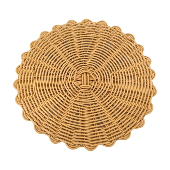 Wicker Heat Insulation Mat Set, Natural Rattan Table Protector Trivet Coasters for Hot Dishes Pots, Decorative Placemats for Dinner Table Setting