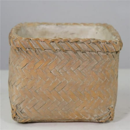 Wicker Look Square Planter