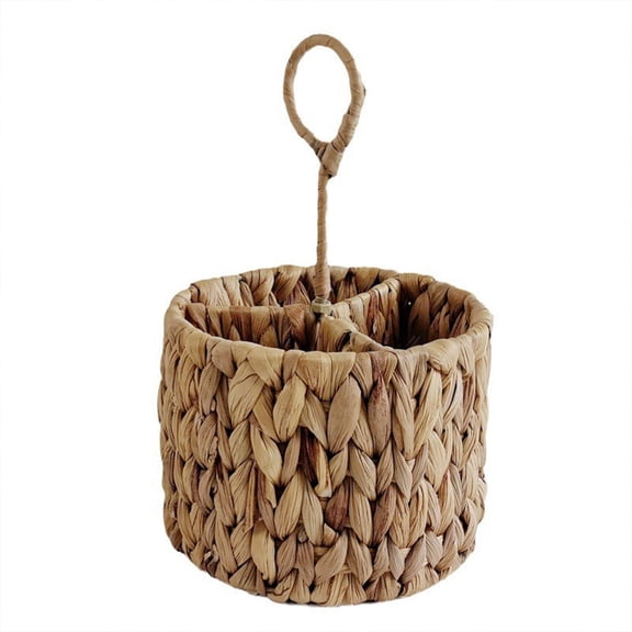 Wicker Organizer Baskets with Dividers - Small Divided Baske Organizer with Compartments for Home, Kitchen, Bathroom & Office Storage