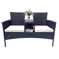 Wicker Patio Conversation Furniture Set, Outdoor Furniture Set with