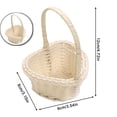 thumbnail image 1 of Wicker Picnic Basket, Willow Flower Basket with Handles, Oval Shape Wicker Storage for Weddings Garden and Home Decor, 1 of 5