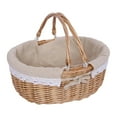 thumbnail image 1 of Wicker Picnic Sundries Photography Props With Handle Storage For Wedding Holiday Gardening Hiking Food Storage, 1 of 6
