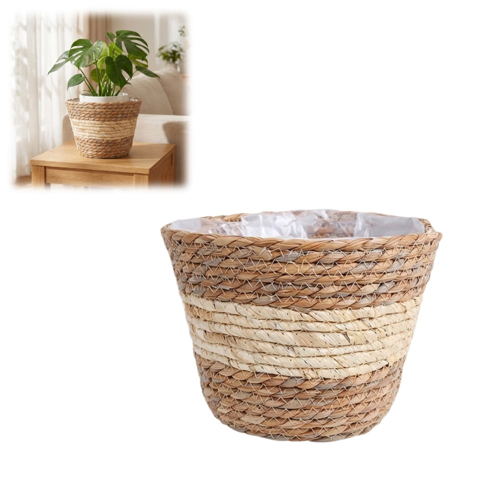 Wicker Plant Basket With Plastic Liners Woven Stylish Planter Baskets wicker-plant-basket-with-plastic-liners-woven-stylish-planter-baskets