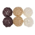 thumbnail image 1 of Wicker Rattan Balls Decorative, Orbs Vase Fillers for Home Decor, Craft, Party, Wedding Table Decoration, Baby Shower, Accessories - Multicolor, 6pcs, 7cm 6pcs 7cm, 1 of 8