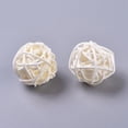 thumbnail image 1 of Wicker Rattan Balls Decorative Orbs Vase Fillers for Craft Party Valentine's Day Wedding Table Decoration White 30mm, 1 of 1