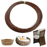 Wicker Repair Kit, 90m/295ft Synthetic Rattan, Basket DIY Weaving Round Fix Wicker, Polyethylene Plastic Repairing Material for Patio Furniture Chair TableCoffee
