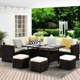 thumbnail image 1 of Wicker Sofa Set - Galvanized Steel Frame - Balcony and Lawn Use - Long - lasting Quality, 1 of 2
