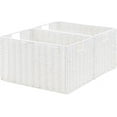 thumbnail image 1 of Wicker Storage Basket, Set of 2 Hand-Woven Paper Rope Wicker Basket, Large Storage Baskets for Organizing, Foldable Large Cube Storage Organizer Bins for Shelves (White), 1 of 15