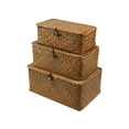 thumbnail image 1 of Wicker Storage Basket Set of 3 - Seagrass with Lid, 1 of 5