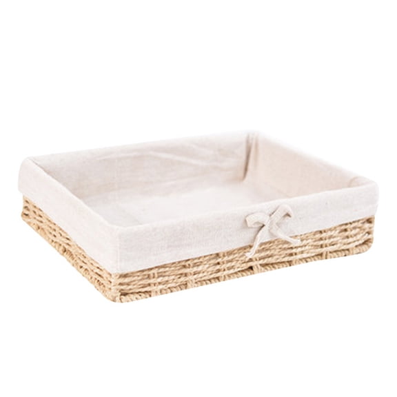 Wicker Storage Bin with Removable Thickened Cloth Soft Perfect to Organize and Classify Personal Stuff Easy to Clean