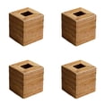 thumbnail image 1 of Wicker Tissue Box Cover Holder - Natural Rattan Woven Square Boho Decorative Organizer for Facial Napkins in Bathroom, Living Room, Kitchen & Desk Decor (1-4PC), 1 of 7