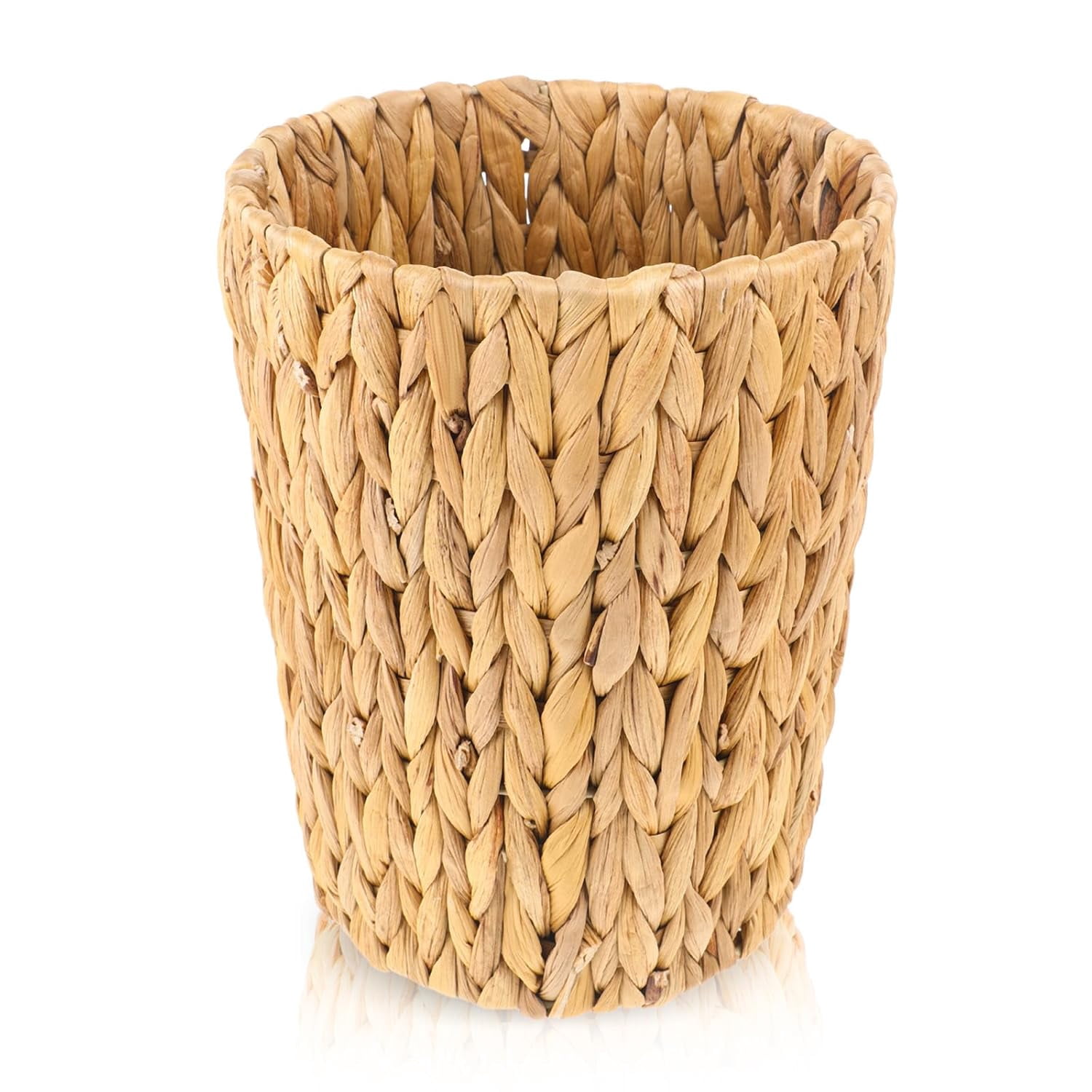 Alipis Woven Rattan Trash Can - Rectangular Slim Waste Basket, Vintage Wicker Design For Bedroom, Bathroom, Office 1 thumbnail image