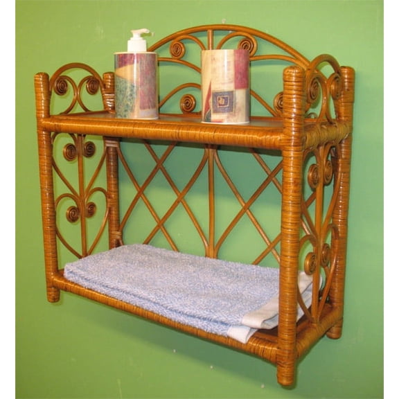 Wicker Wall Rack, Heart Sides Tea Wash